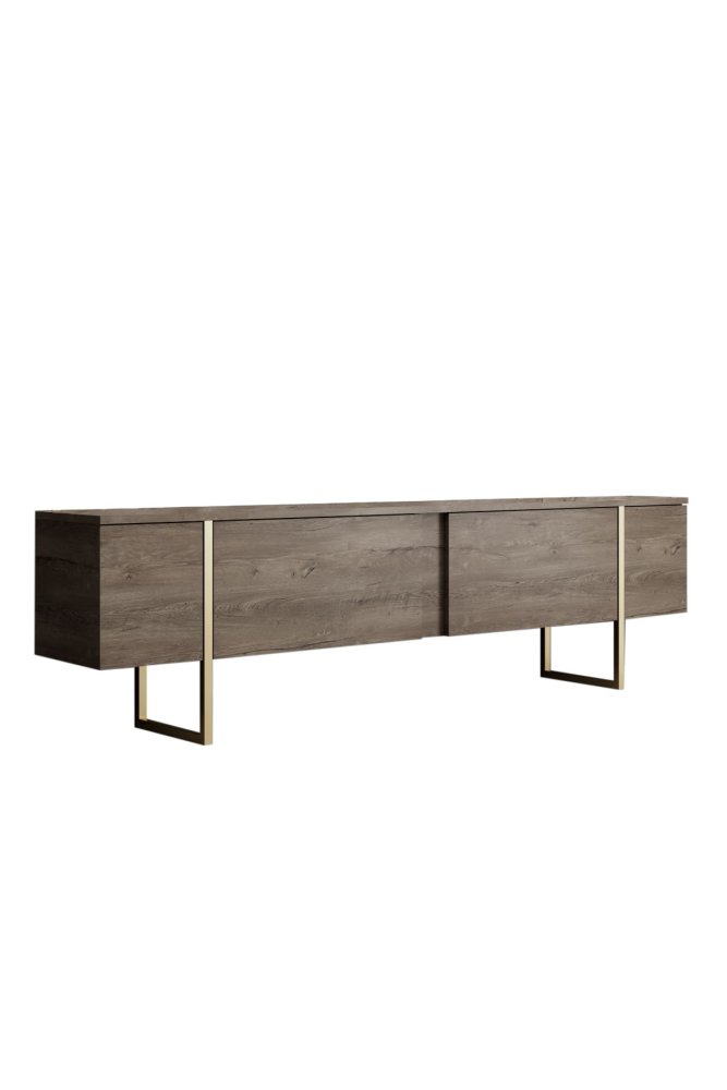 Living Room Furniture Set Luxe - Walnut, Gold (obrázek 6)