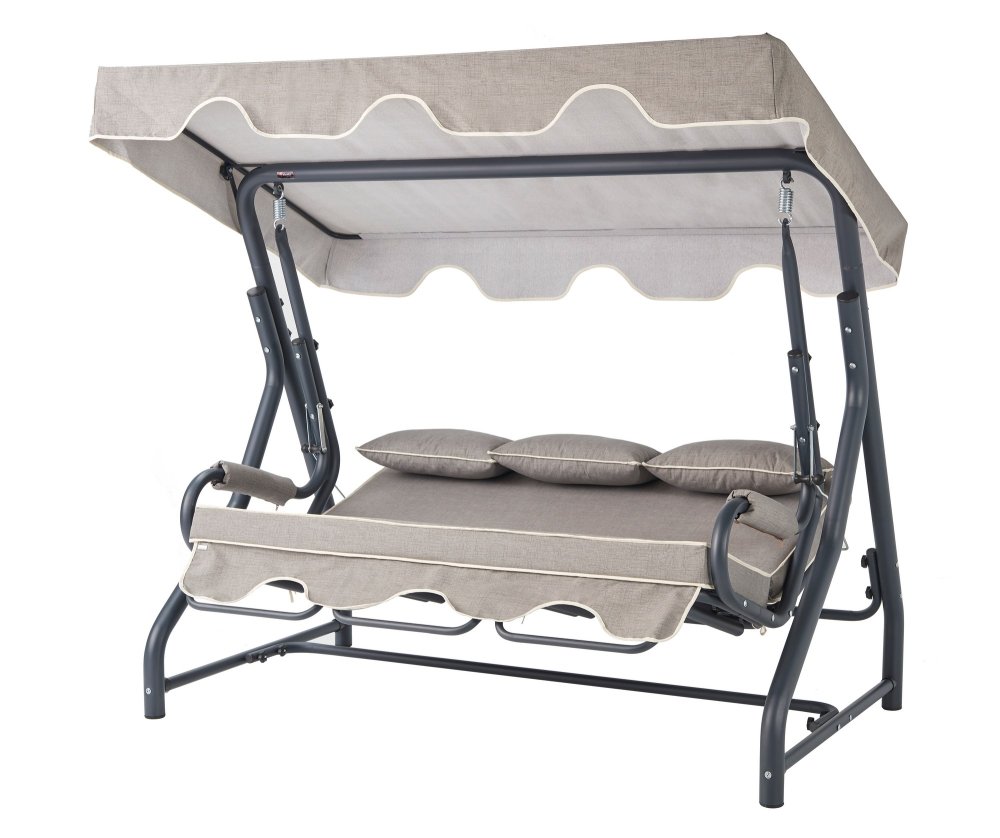 Garden Triple Swing Chair Salvia - Anthracite, Grey (obrázek 4)