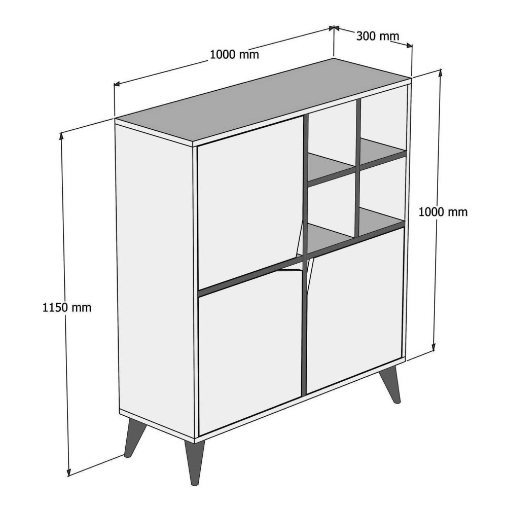 Víceúčelová skříňka Pulse - Walnut (obrázek 3)