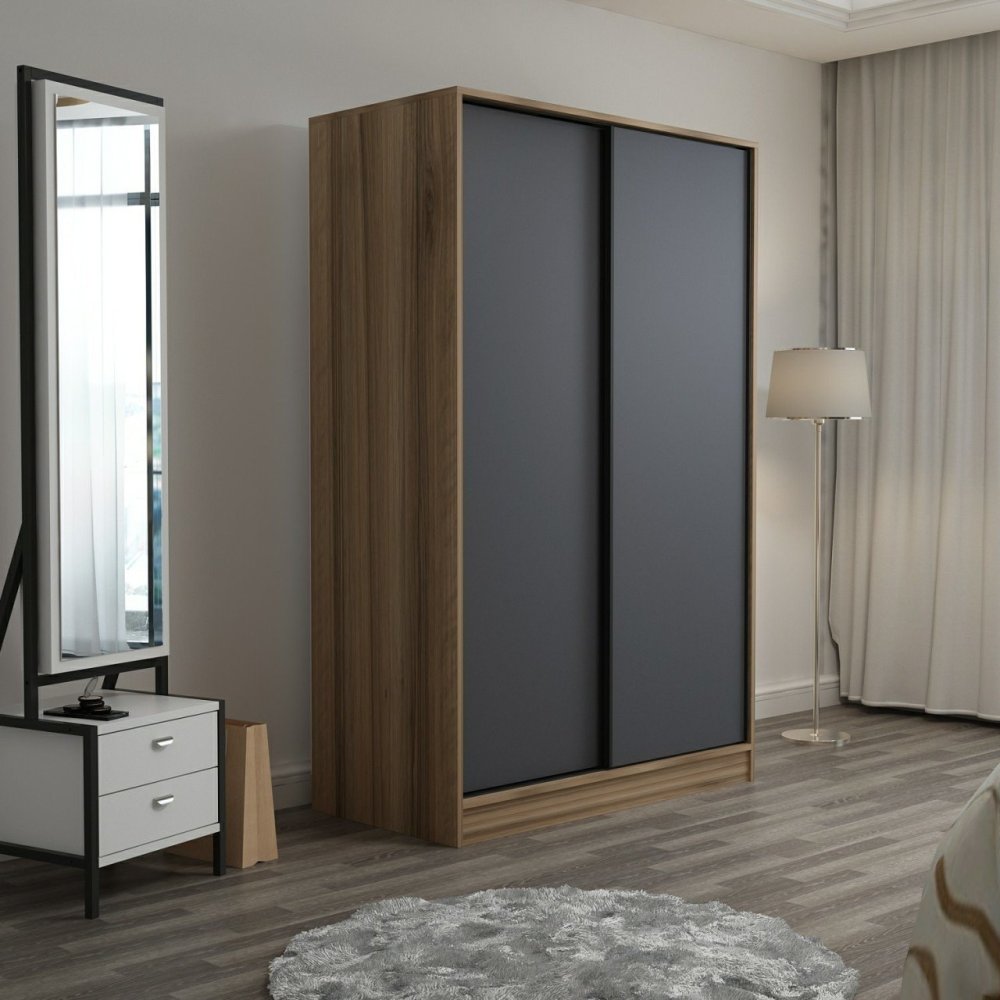 Šatníková skriňa Kale Anthracite Oak - 2316
