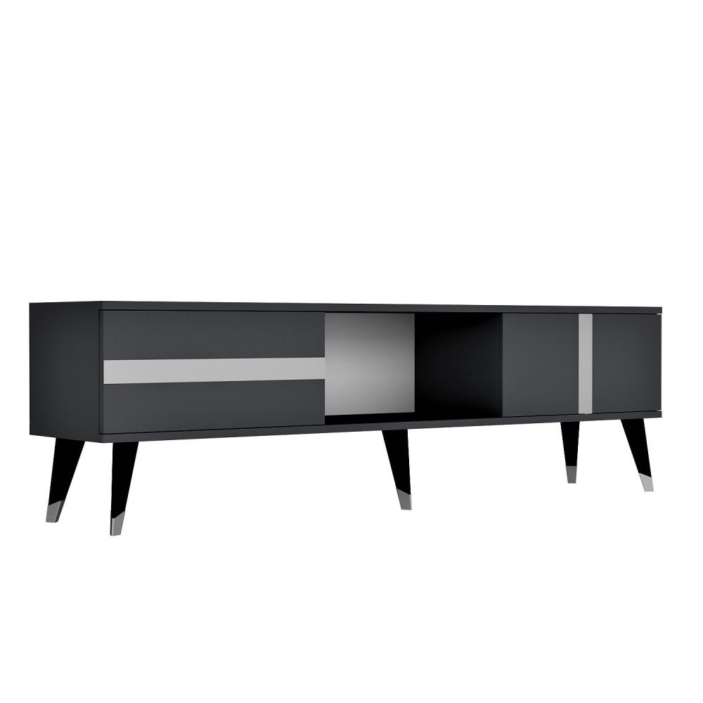TV stolík Vania - Anthracite, Silver