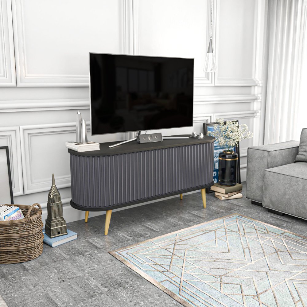 TV stolek Stor - Black, Anthracite (obrázek 11)