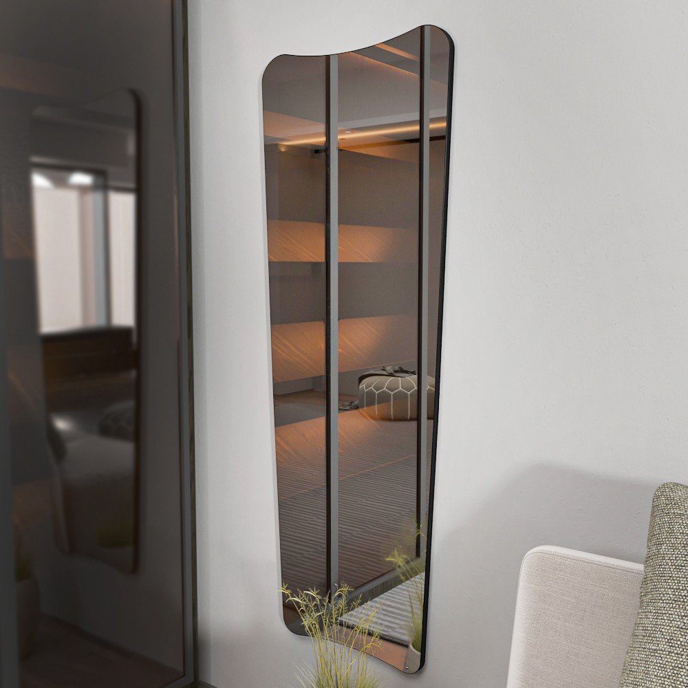 Stojace zrkadlo Vitros - Transparent, Black