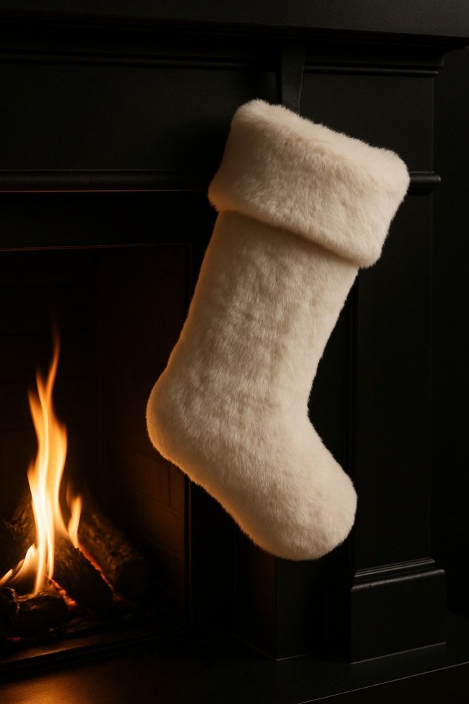 Christmas Stocking Pelush - White (obrázek 4)