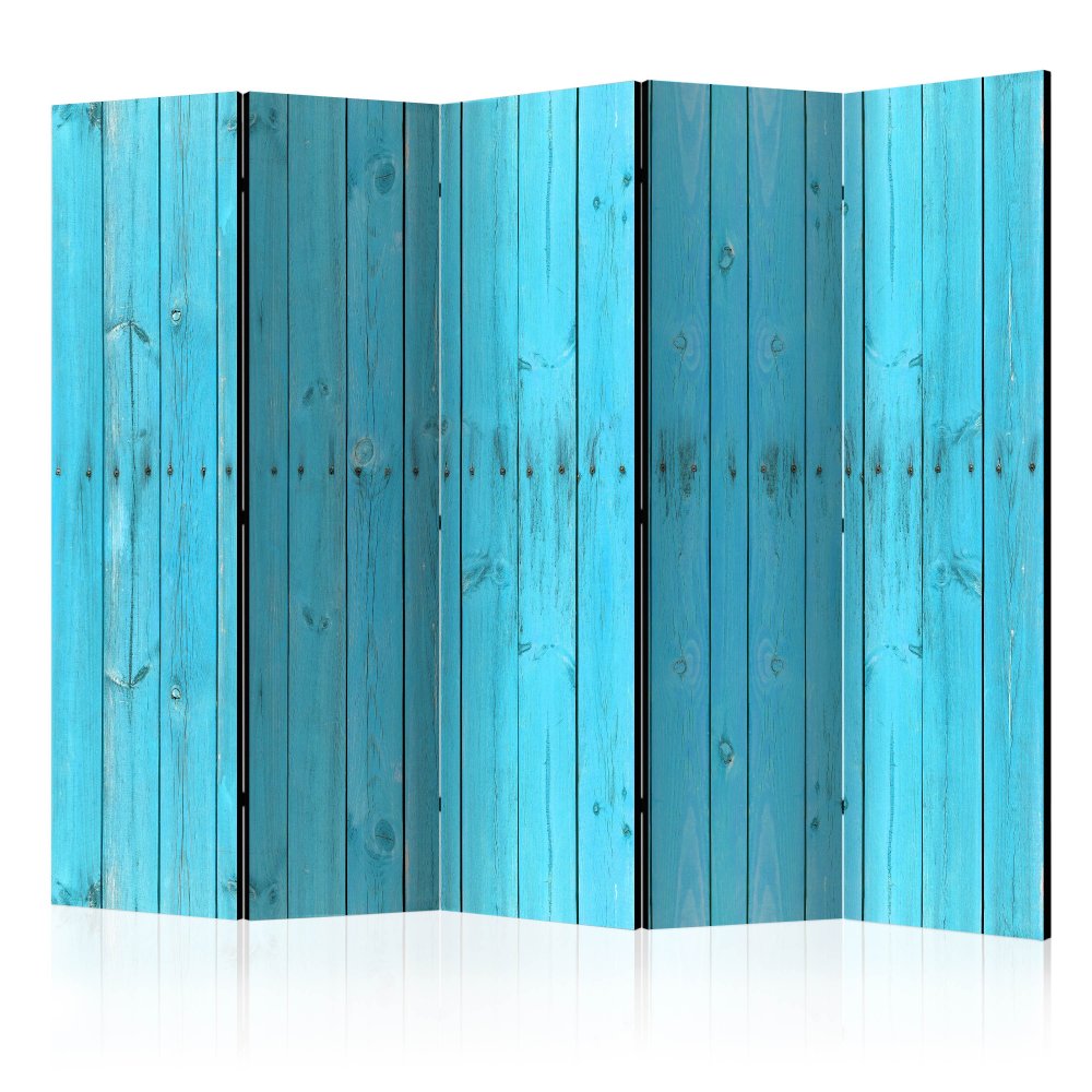 Levně Paraván The Blue Boards Dekorhome 225x172 cm (5-dílný)
