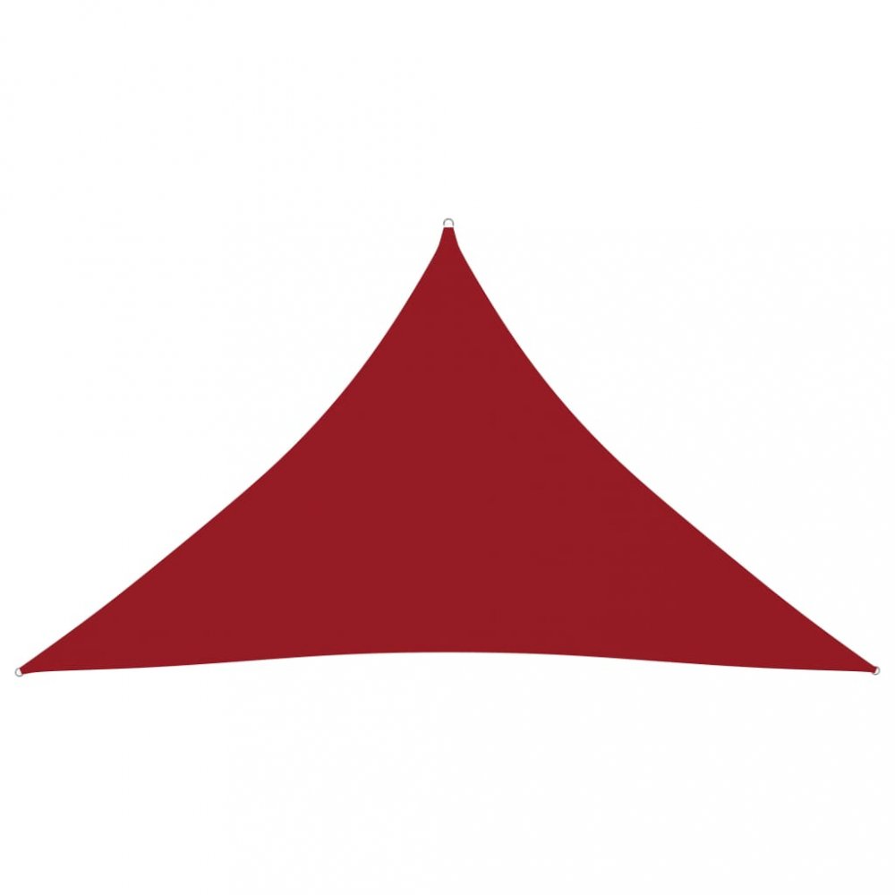 Stínící plachta trojúhelníková 3,5 x 3,5 x 4,9 m oxfordská látka Dekorhome Červená