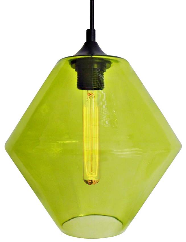 Levně Závěsná lampa BREMEN včetně žárovky Candellux Zelená