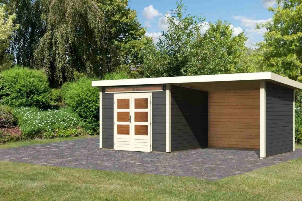 Drevený záhradný domček KANDERN 6 s prístavkom 320 Lanitplast