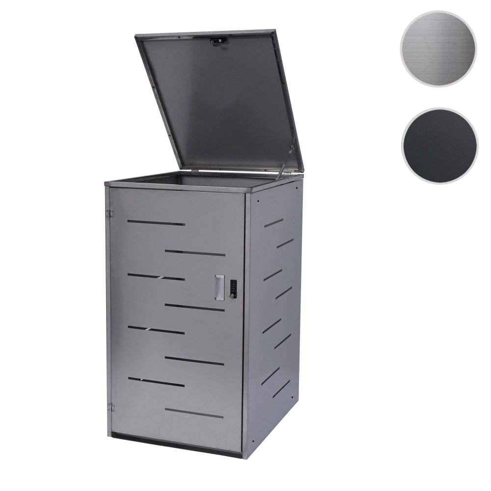 Přístřešek na popelnici uzamykatelný E83 Stříbrná Obrázek