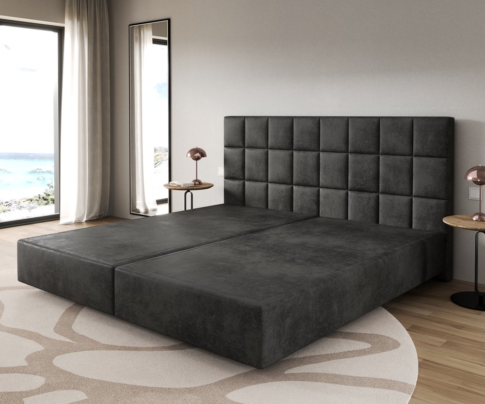 Boxspringová posteľ Dream-Fine 200x200 cm z mikrovlákna s matracom