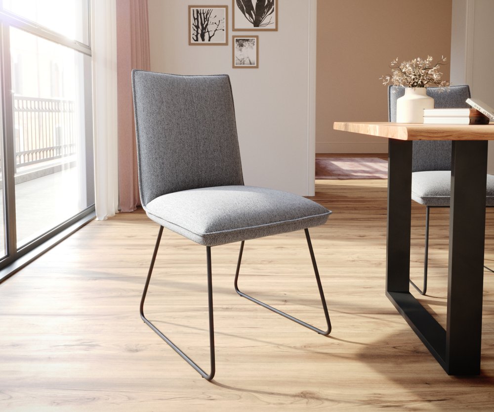 Jídelní židle Lelio-Flex tenká podnož černá strukturovaná