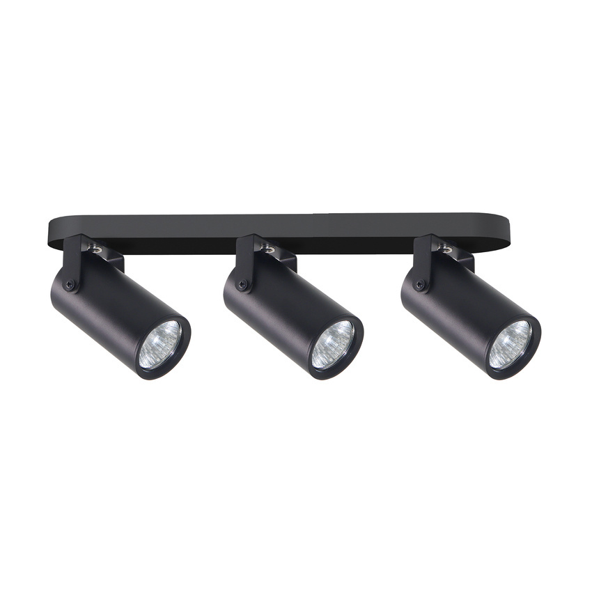 Stropná lampa Gary, čierna, tienidlo 3x15W GU10, čierne