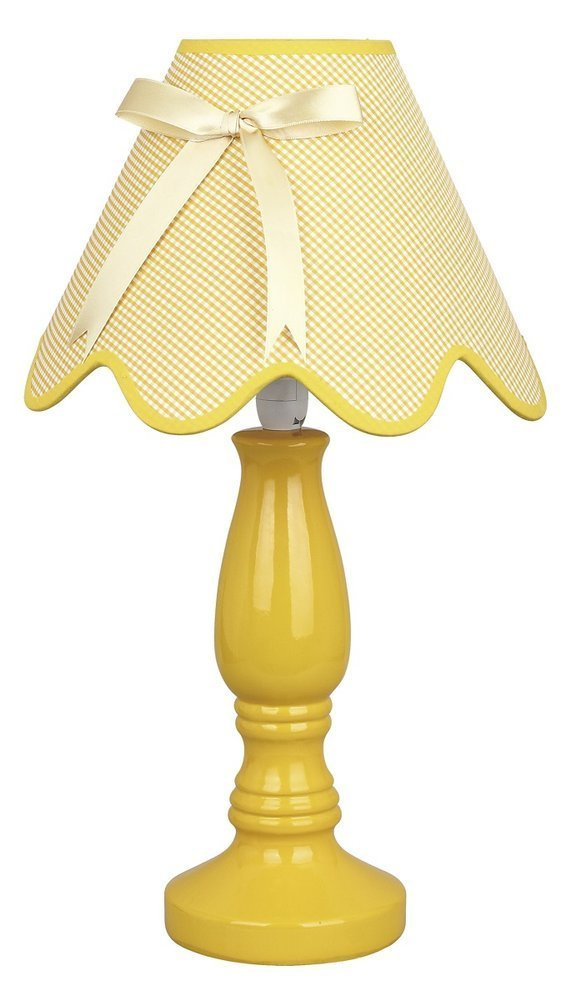 Keramická nočná lampa na stolík žltá 60W E27 Lola