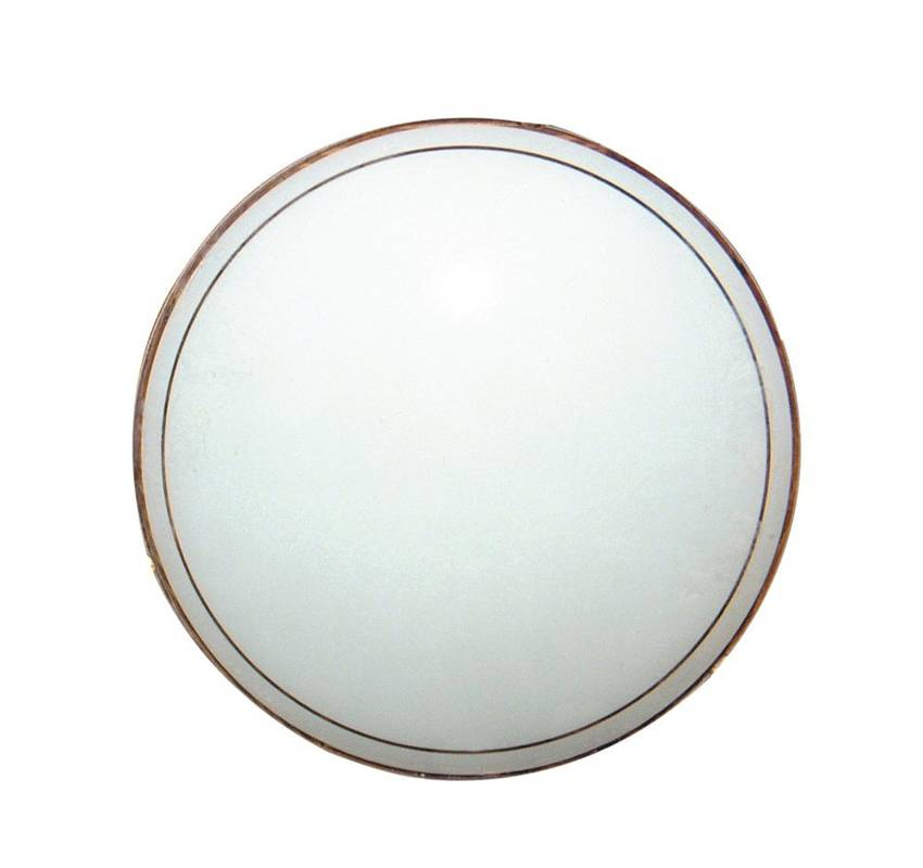 Biele sklenené okrúhle tienidlo na stropnú lampu 25 cm