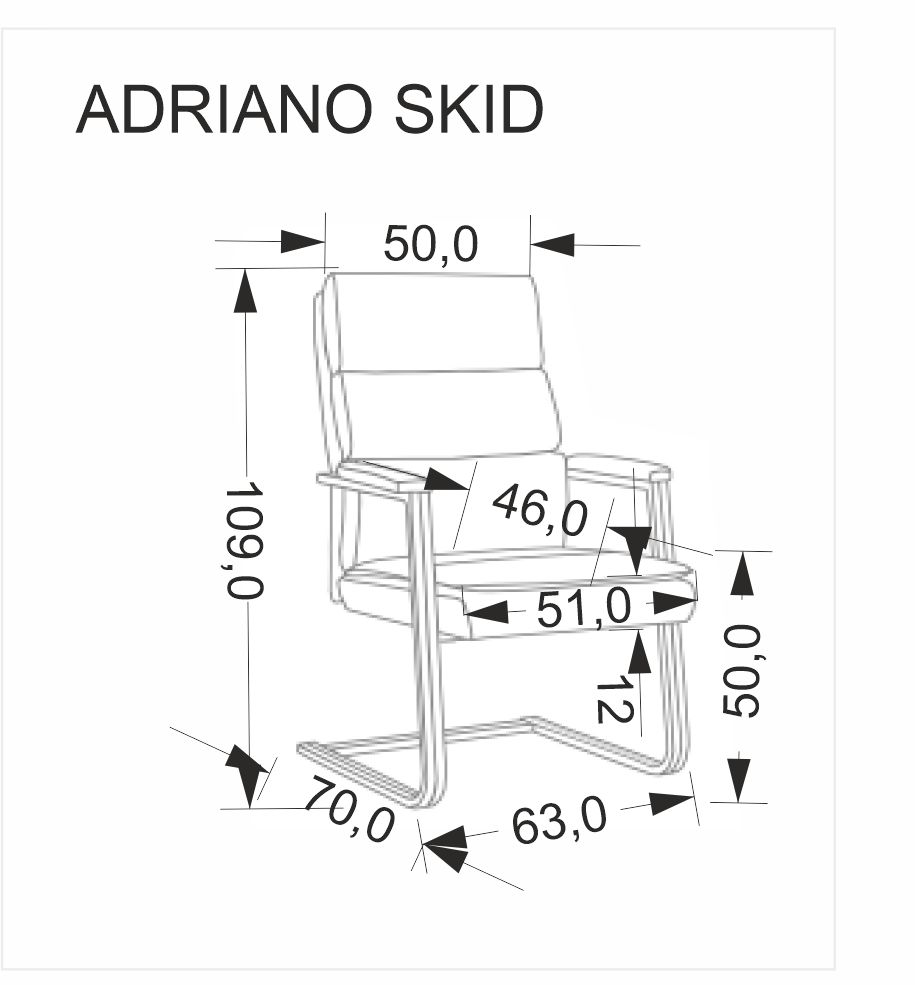 Konferenčná stolička ADRIANO Halmar