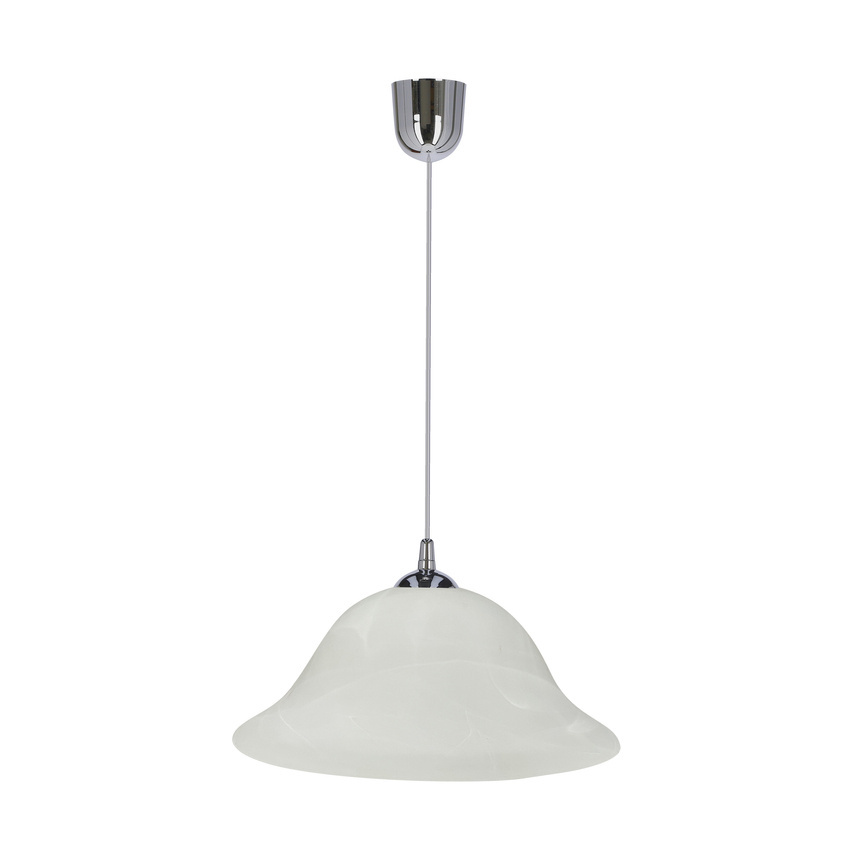 Závesná lampa Vera Chrome 1X60W E27 Alabastrové tienidlo