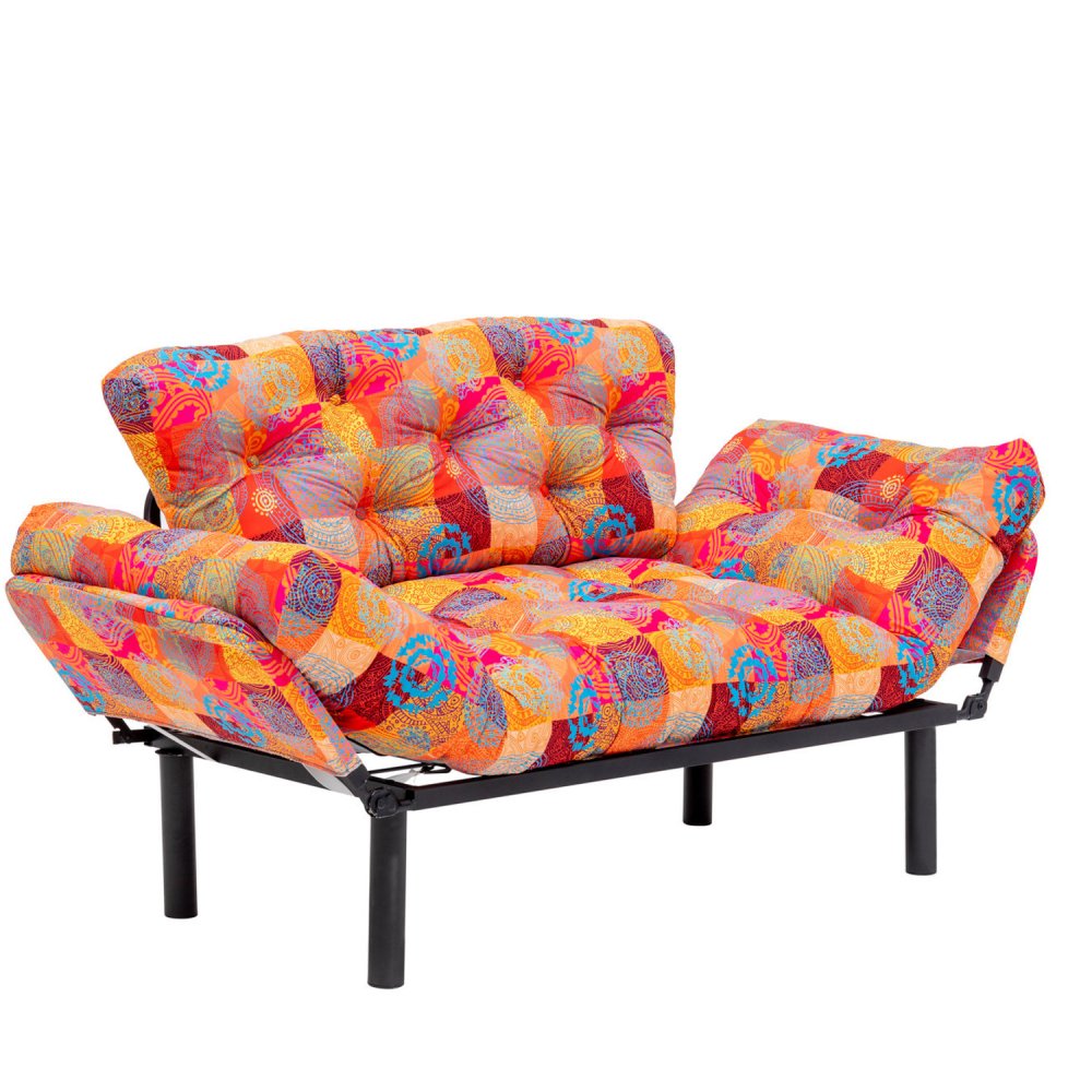 Dvoumístná rozkládací pohovka Nitta - Patchwork (obrázek 7)