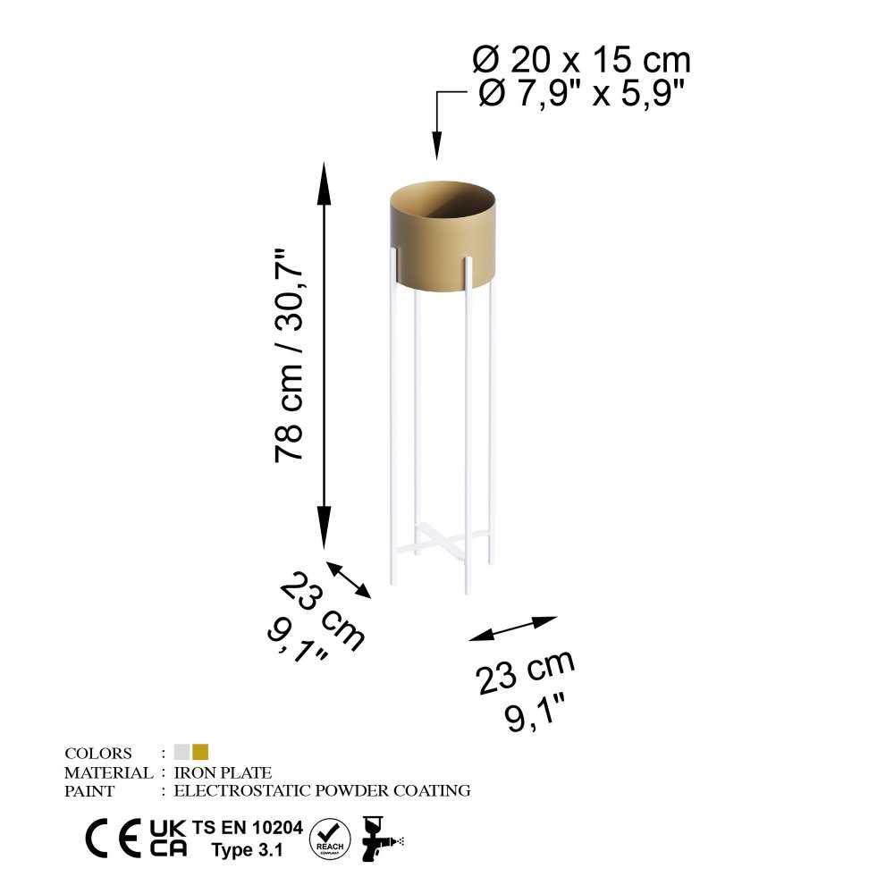 Dekorativní květináč GED-025-C (obrázek 3)