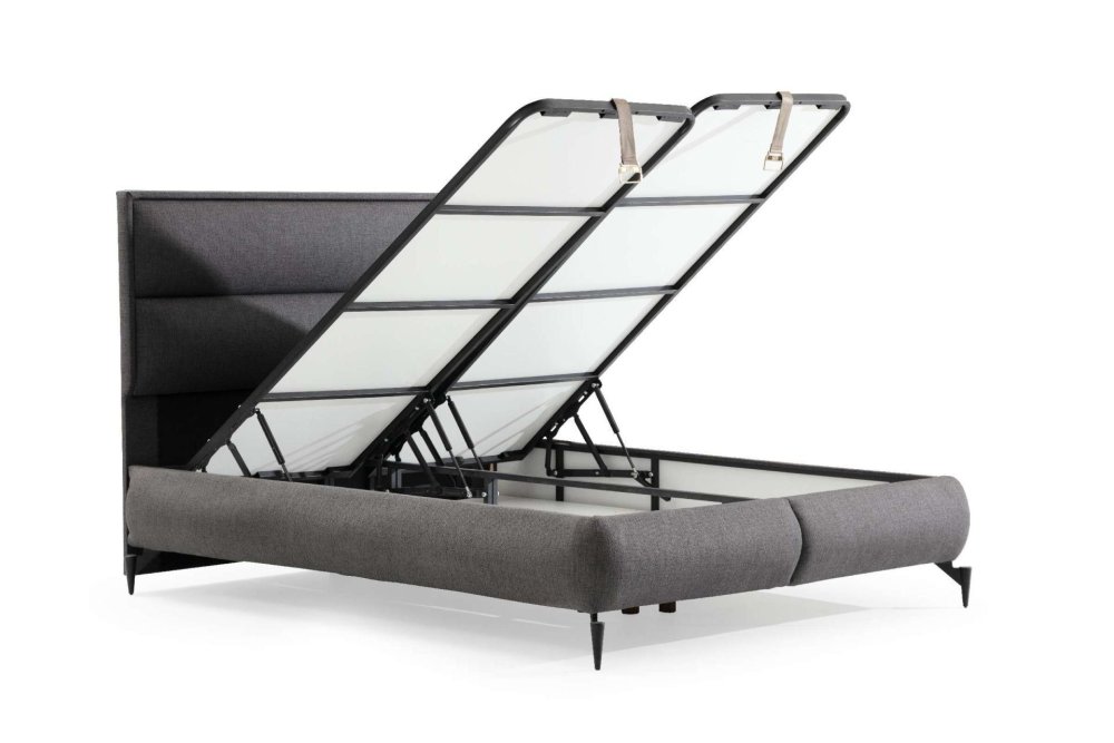 Rám jednolůžkové postele s čelem Rise 100 x 200 - Dark Grey (obrázek 4)