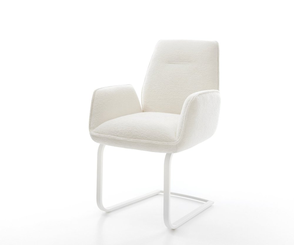 Konzolová jedálenská stolička Zoa-Flex bouclé mäkký béžová konzolová