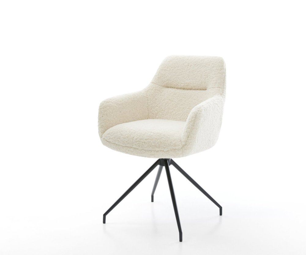 Jedálenská stolička Pejo-Flex teddy látka béžová krížová podstava