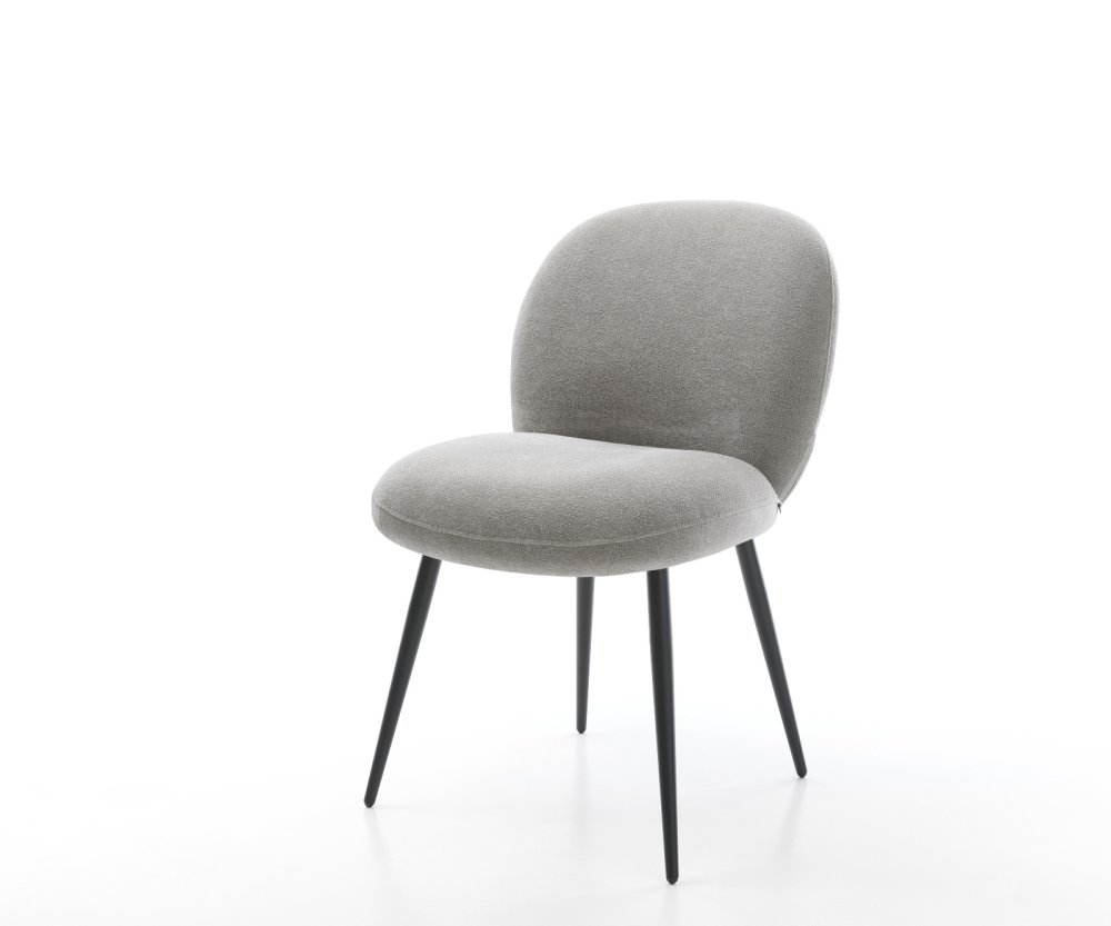 Jedálenská stolička Nube-Flex texturovaná látka mäkký sivá 4-nohá