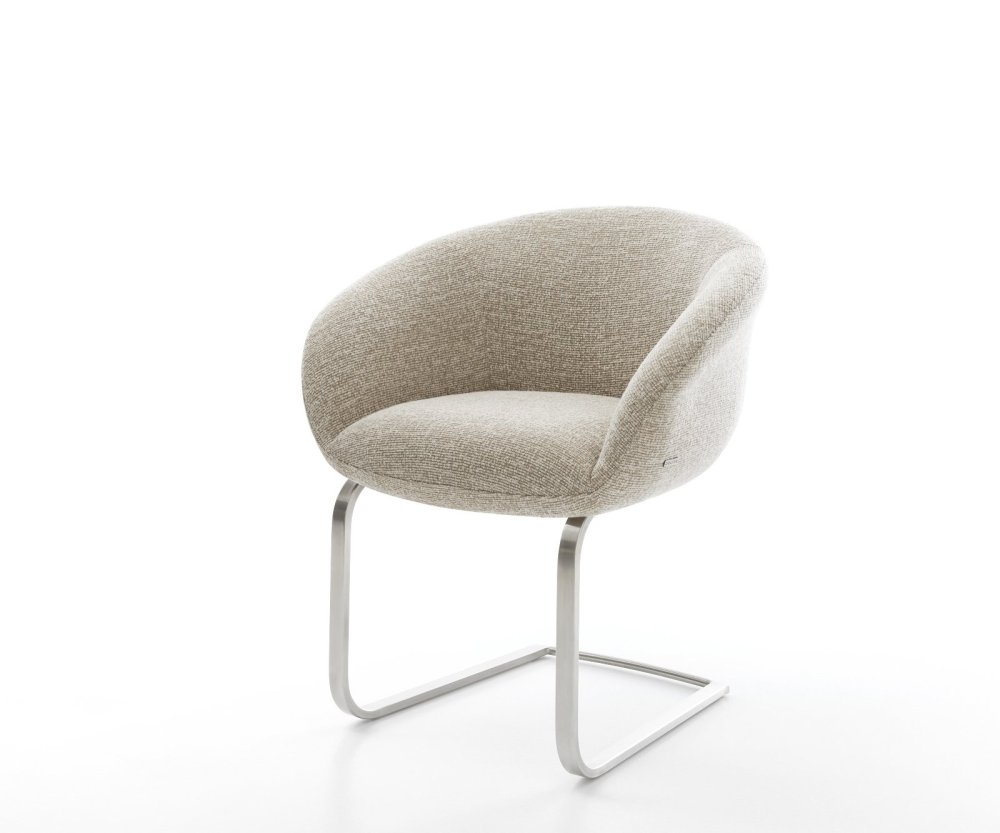 Jedálenská stolička Vinka-Flex s opierkami tkanina mäkký béžová