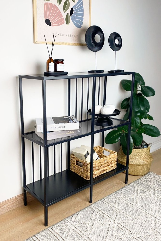 Príborník Sunny - Black, Fume