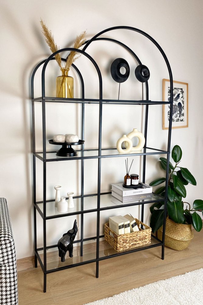 Knižnica Twin - Black, Transparent