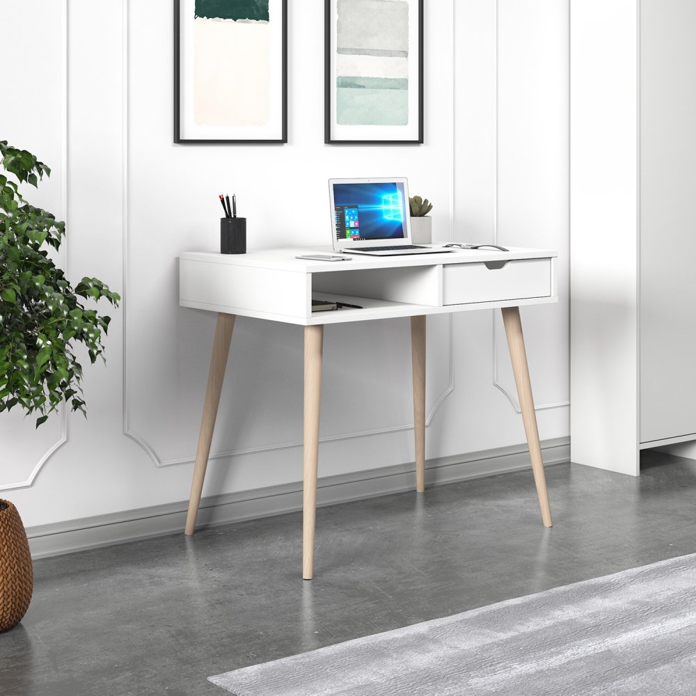 Psací stůl Offer - White, Wooden (obrázek 6)