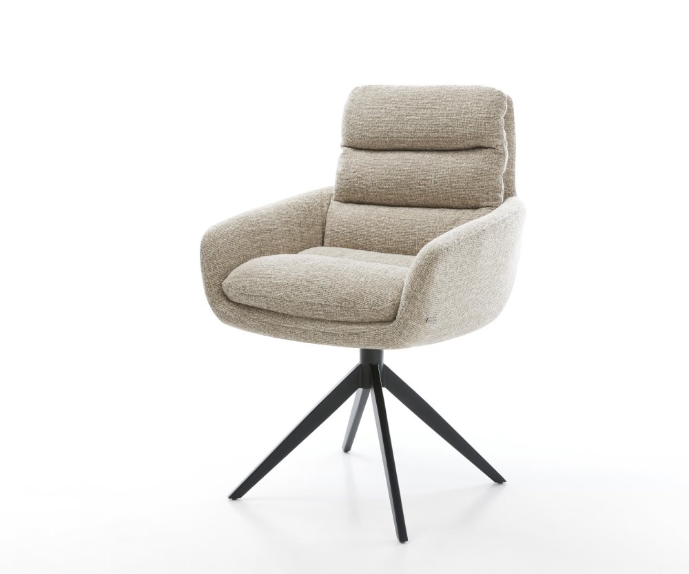 Jedálenská stolička Abelia-Flex s opierkami tkanina mäkká béžová