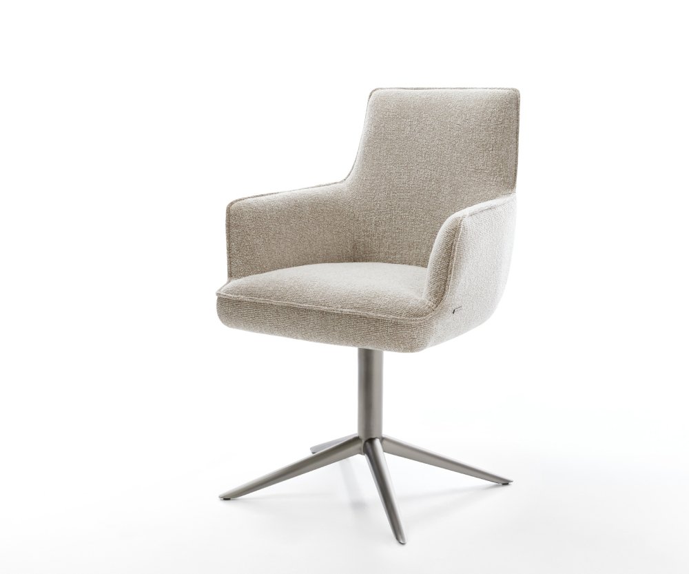 Jedálenská stolička Heira-Flex s opierkami tkanina mäkká béžová