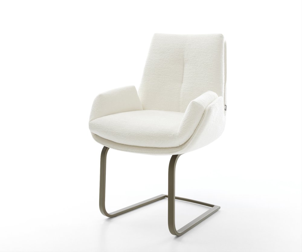 Konzolová jedálenská stolička Clea-Flex bouclé mäkký béžová konzolová