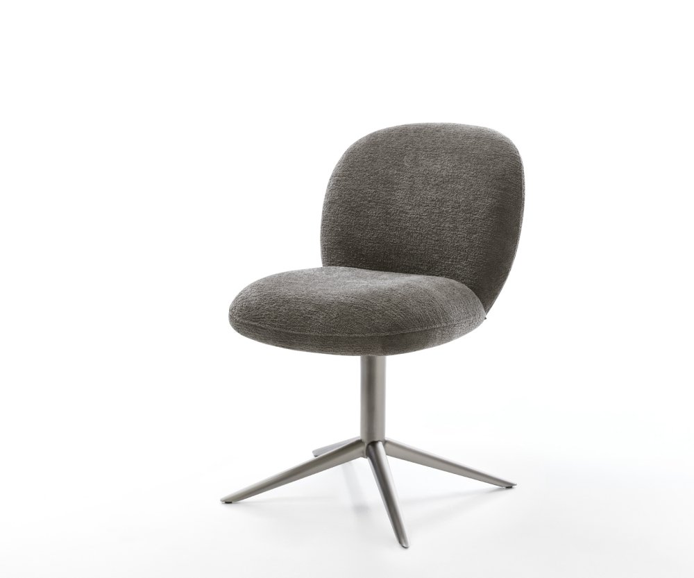 Jedálenská stolička Nube-Flex bouclé mäkký tmavobéžová podstava