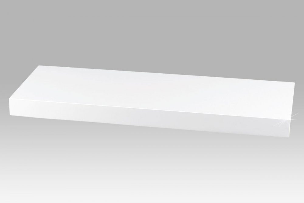 E-shop Nástěnná polička P-001 60 cm Bílá lesk,Nástěnná polička P-001 60 cm Bílá lesk