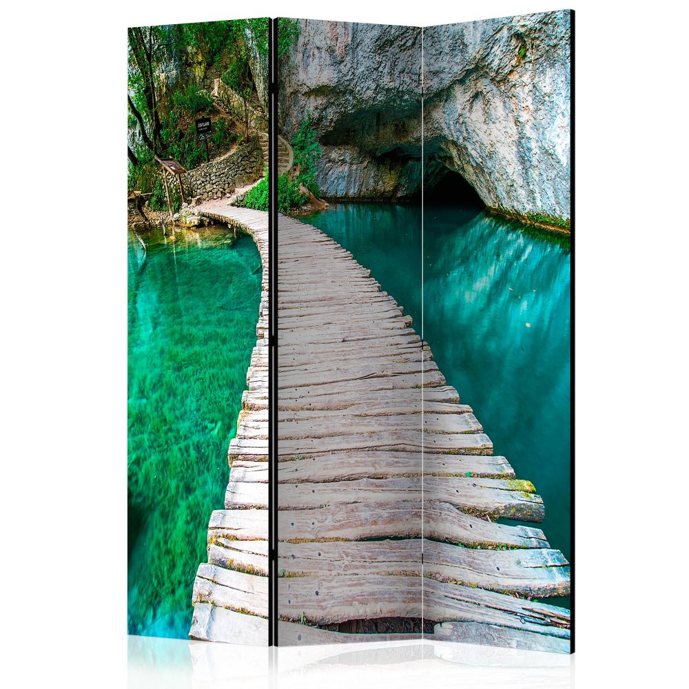 Paraván Emerald Lake Dekorhome 135x172 cm (3-dílný)