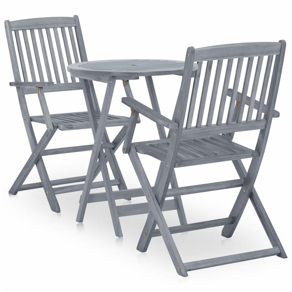Zahradní bistro set 3 ks šedá Dekorhome