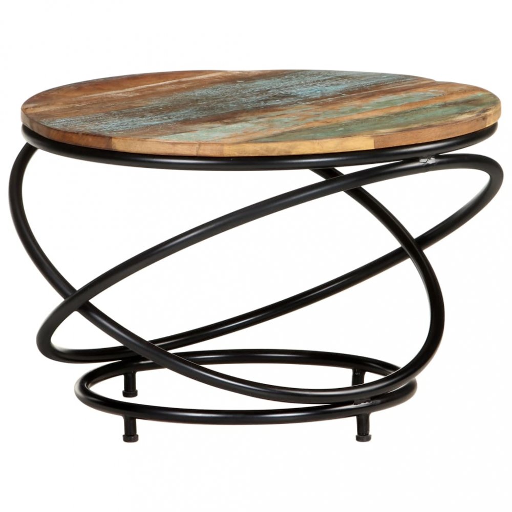 E-shop Konferenčný stolík hnedá / čierna Dekorhome Recyklované drevo