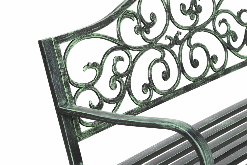 Zahradní lavička s patinou Zlatá Obrázek