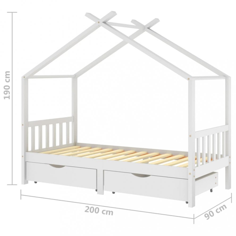 Detská posteľ 90x200 borovice Dekorhome Prírodné drevo