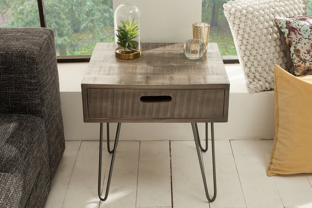 Odkládací stolek FILEMON Dekorhome Přírodní dřevo Obrázek