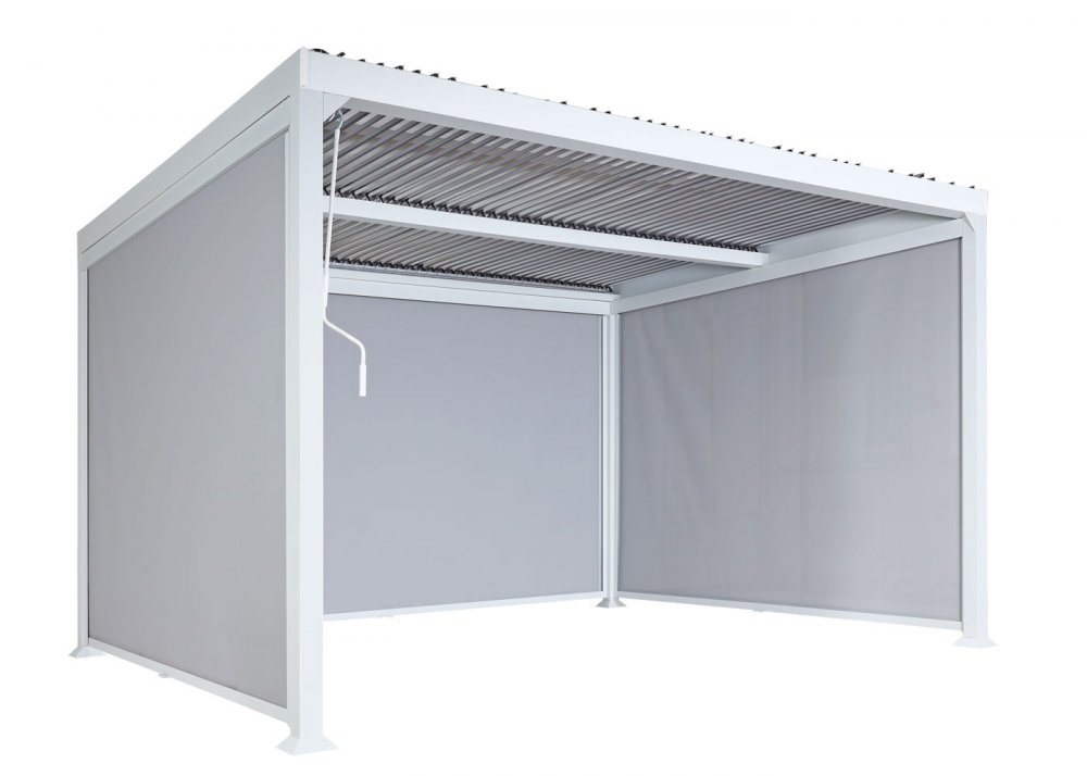 Bioklimatická pergola HWC-L41 3x3 so 3 bočnými stenami