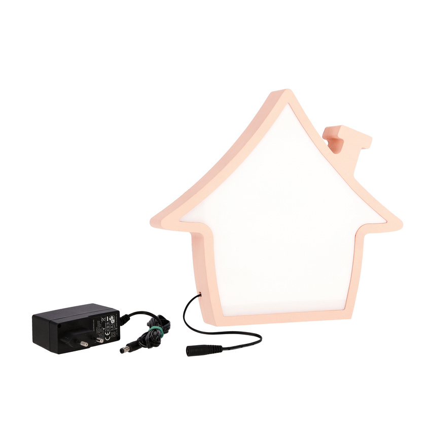 Levně Dětská lampička HOUSE LED Candellux Růžová