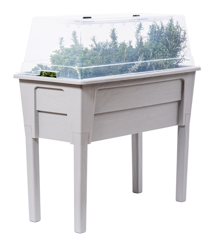 Vyvýšený květináč NIAGARA Rojaplast Světle šedá Obrázek