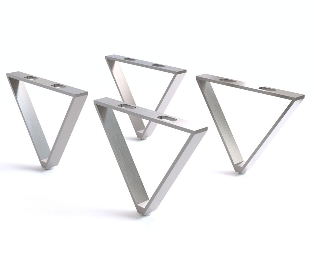 Podstavec v tvare V 15 cm z nehrdzavejúcej ocele (sada 4 ks) v tvare V