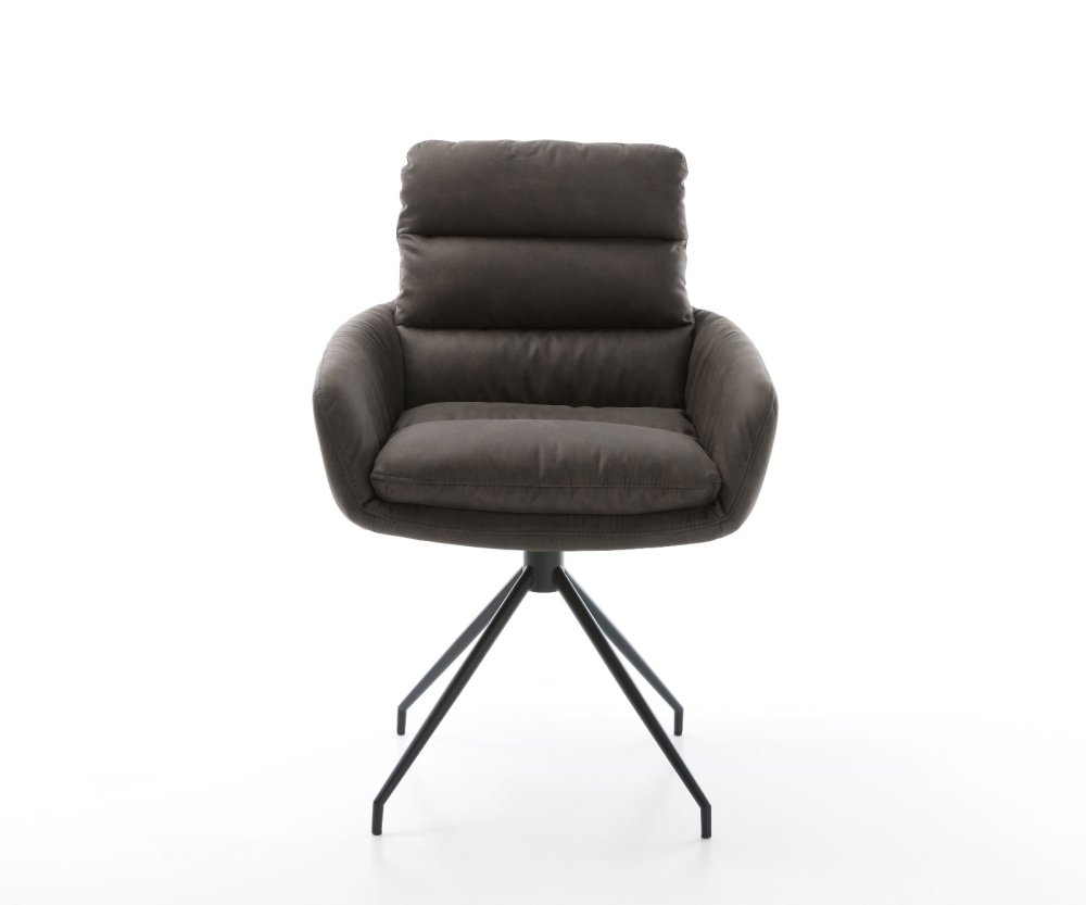 Otočná židle Abelia-Flex s područkami antracitová vintage Obrázek