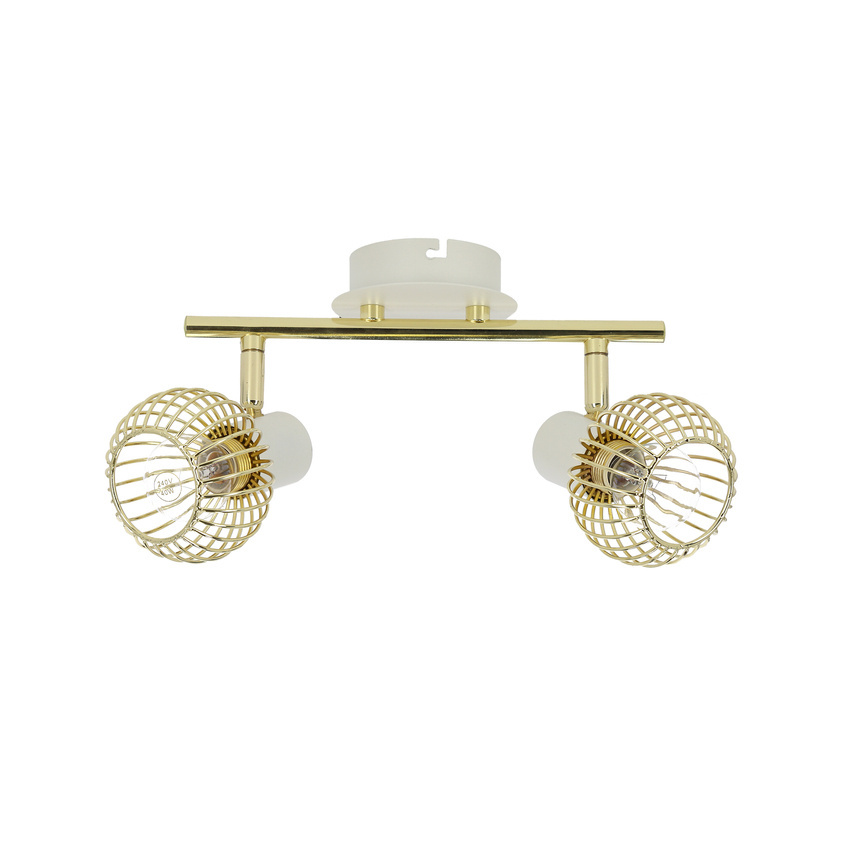 Nástenná lampa 2xE14 26cm Oslo Strip biela/zlatá