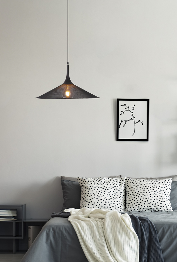 Závesná lampa čierna 50cm Kiruna L Ledea