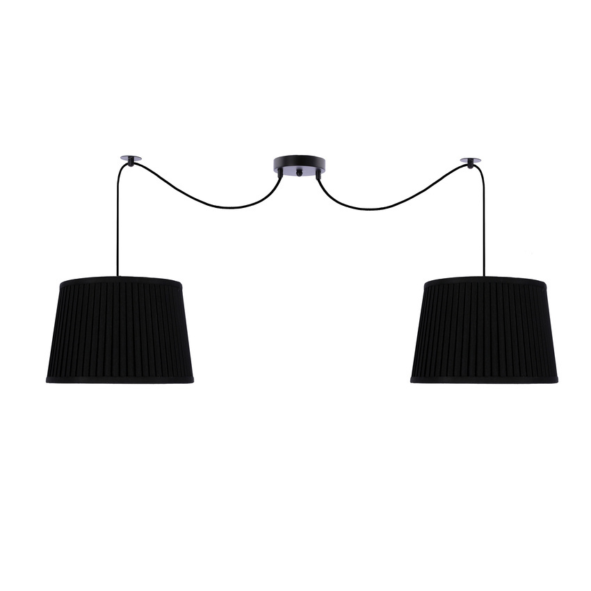 Závesná lampa Gillo čierna 2X40W E27 tienidlo čierne