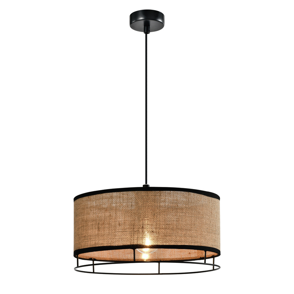 Stropná lampa Ardi čierna 1x40W E27 žlté tienidlo